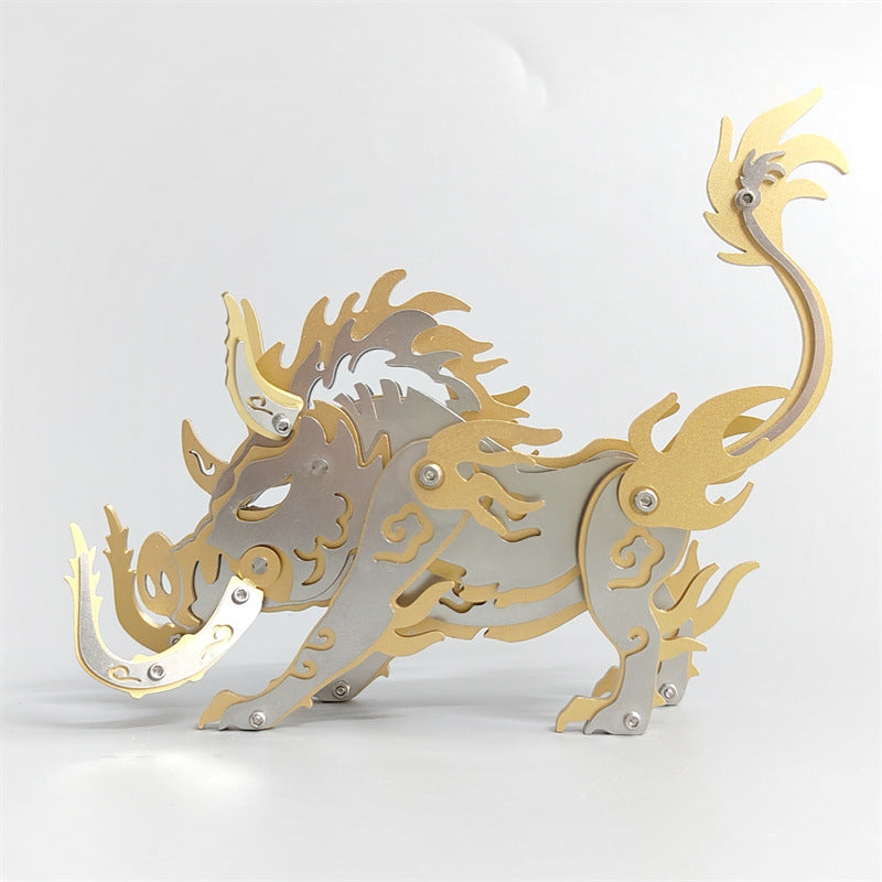 Magic Guest 3D Metal Puzzle Magic Pterosaur Wolf King Dangkang Scorpio King General Gu Carving Qinglong Foreign Trade Cross-border Special Supply