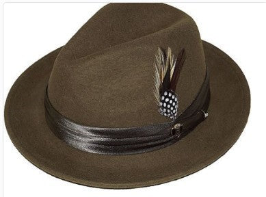 Amazon LAZADA cross-border wool top hat, bow feather men's jazz hat, hot autumn and winter hats in Europe and America