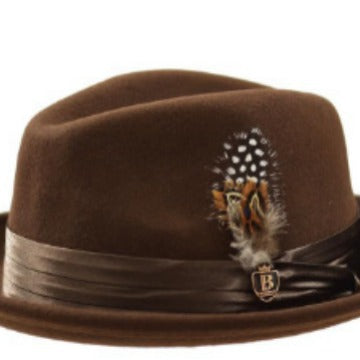 Amazon LAZADA cross-border wool top hat, bow feather men's jazz hat, hot autumn and winter hats in Europe and America